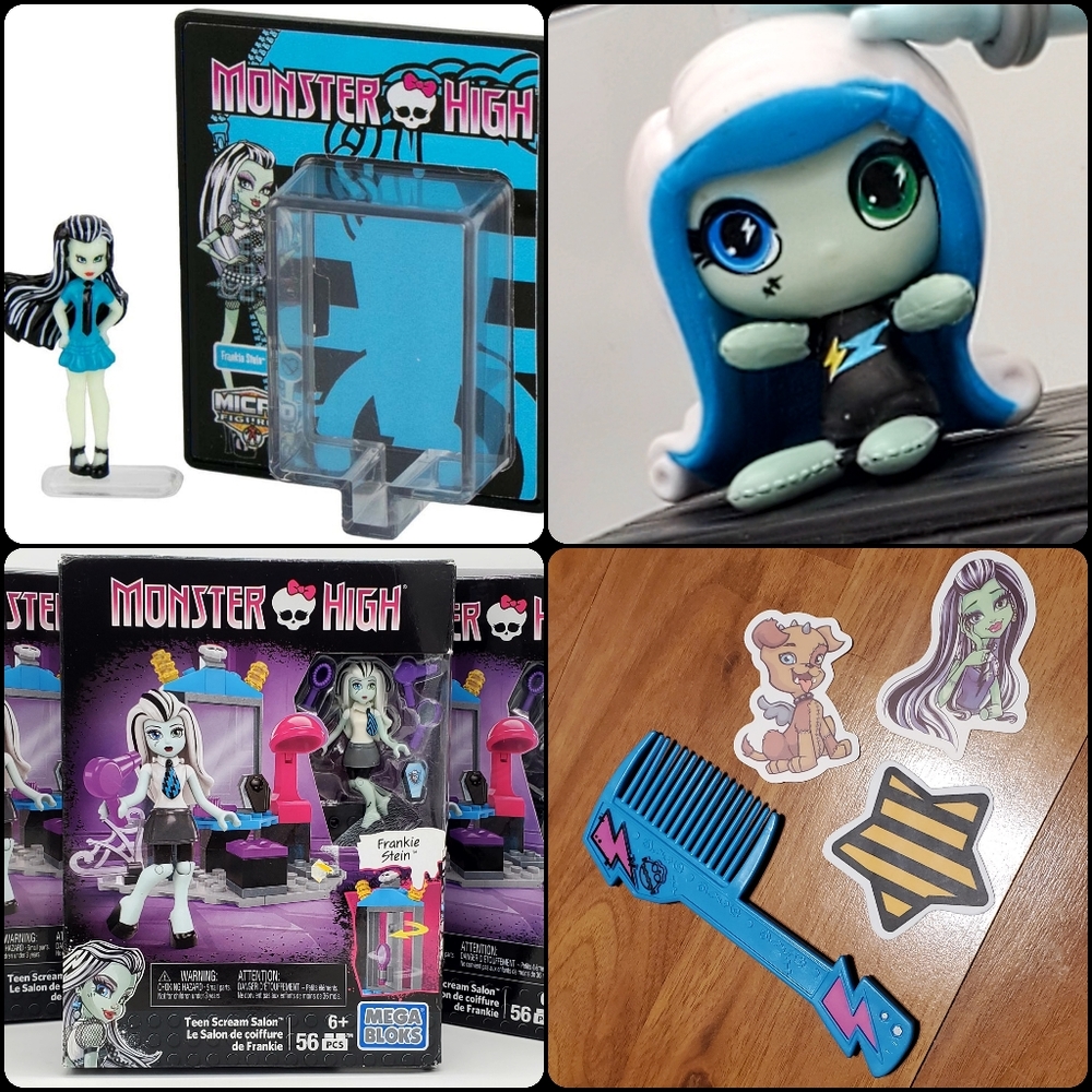 BIG BUNDLE - Monster High Frankie Stein Mini, Microfigure, Mega Bloks & More!